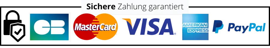 Sichere Zahlung garantiert