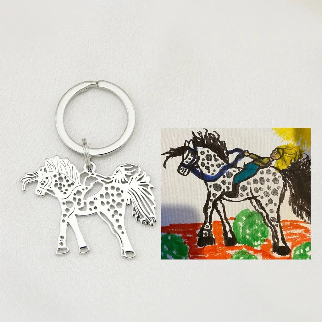 porte cle dessin personnalise cheval