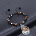 bracelet photo perle trois pierres bracelet personnalise