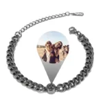 bracelet photo personnalise projection noir bracelet personnalise