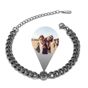 bracelet photo personnalise projection noir bracelet personnalise