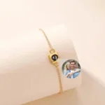 bracelet projection de photo or bracelet personnalise 5