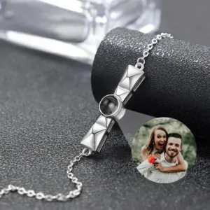bracelet projection photo homme argent bracelet personnalise