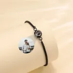 bracelet homme personnalise photo noir