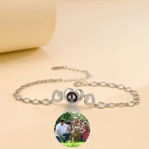 bracelet avec photo a interieur argent