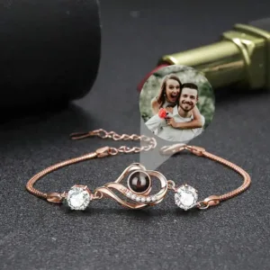 bracelet photo loupe or rose bracelet personnalise