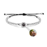 bracelet perle avec photo argent bracelet personnalise