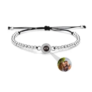 bracelet perle avec photo argent bracelet personnalise