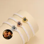 bracelet avec photo projection blanc