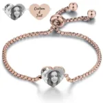bracelet photo gravee or rose bracelet personnalise 4