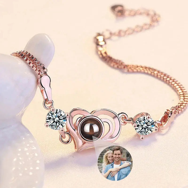 bracelet en coeur photo bracelet personnalise