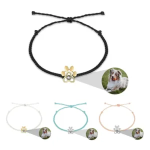 bracelet patte de chien avec photo