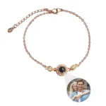bracelet personnalise femme photo or rose bracelet personnalise 3
