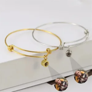 bracelet avec photo miniature or bracelet personnalise