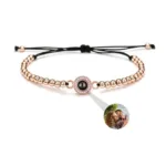 Bracelet avec Photo Personnalisée Or Rose
