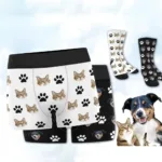 calecon et chaussettes personnalisables chien ou chat calecon personnalise