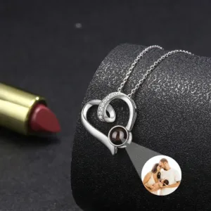collier femme avec photo argent