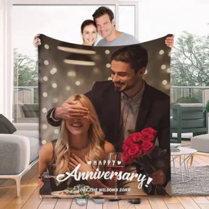 Decke mit Namen und Geburtstag - Photo 1