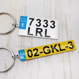 porte cle plaque immatriculation personnalise porte cles