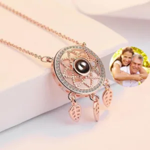collier personnalise photo projection attrape reve
