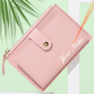 porte monnaie personnalise rose