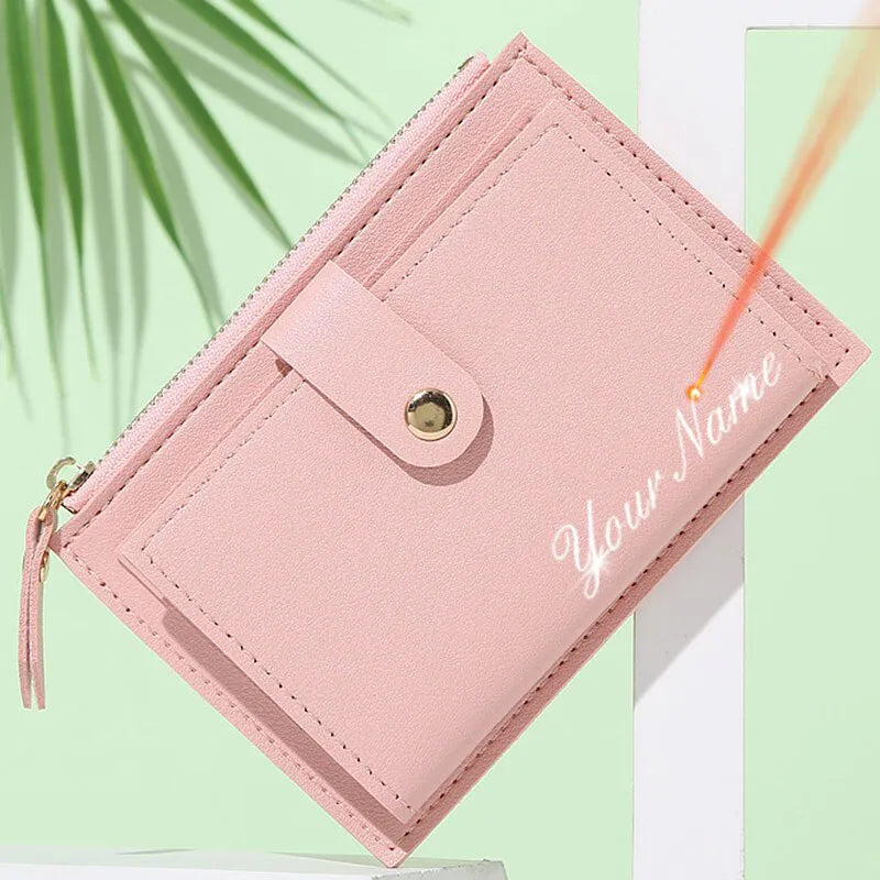 porte monnaie personnalise rose