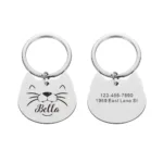 medaille chat personnalise argent