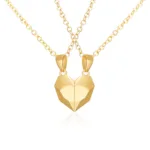 Collier assorti couple coeur