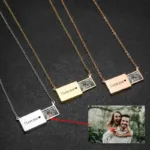 collier photo gravure or collier personnalise