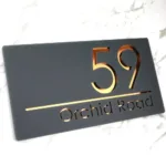 Plaque adresse maison 2 or
