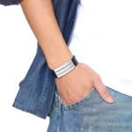 Herren Personalisiertes Lederarmband - Image