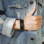 Herren Personalisiertes Lederarmband - Image