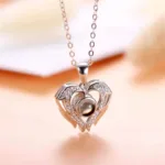 collier coeur avec photo dedans or rose collier personnalise 3