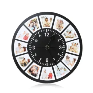 horloge personnalisable photo noir horloge personnalisee