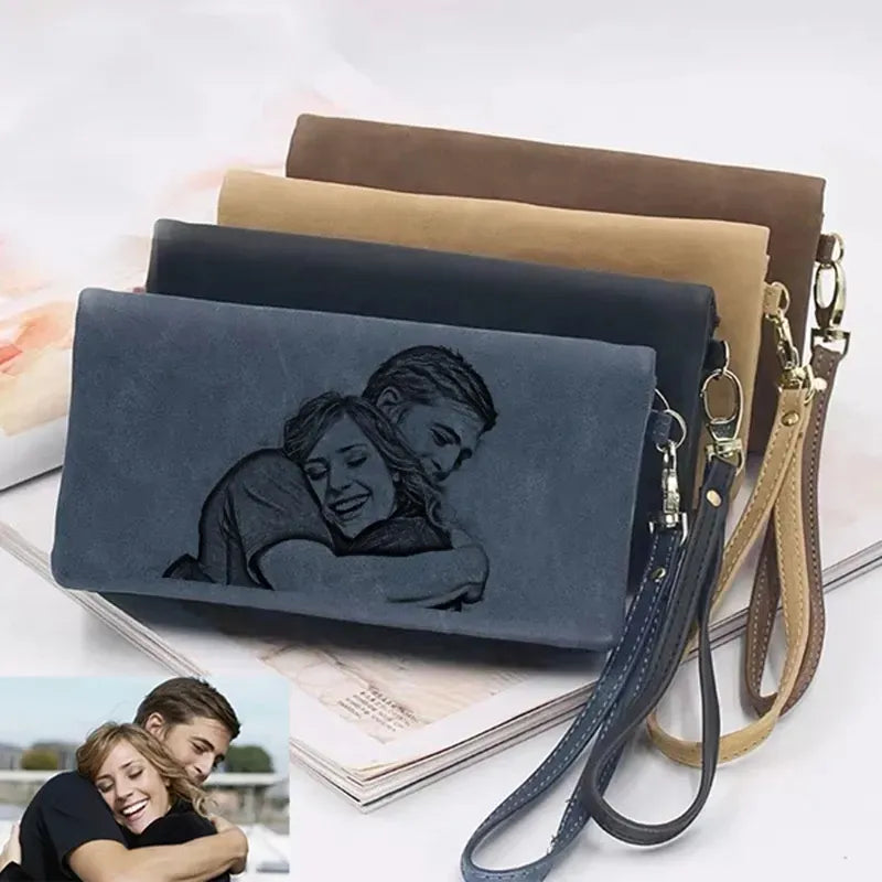 portefeuille personnalise photo