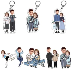 Porte cles couple personnalise