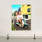 Karikatur Comic Paare Leinwand - Photo 4