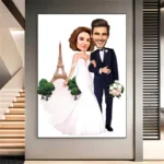 Karikatur Comic Paare Leinwand - Photo 5