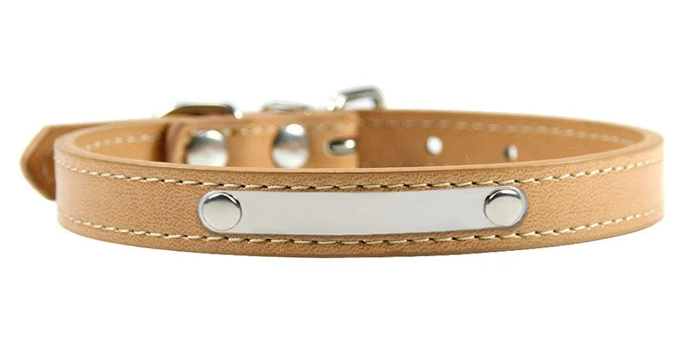 Katzenhalsband Leder mit Namen - Photo 1