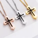 collier croix personnalise croix epaisse argent collier personnalise 3