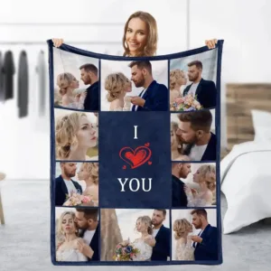 Plaid Personnalise I Love You