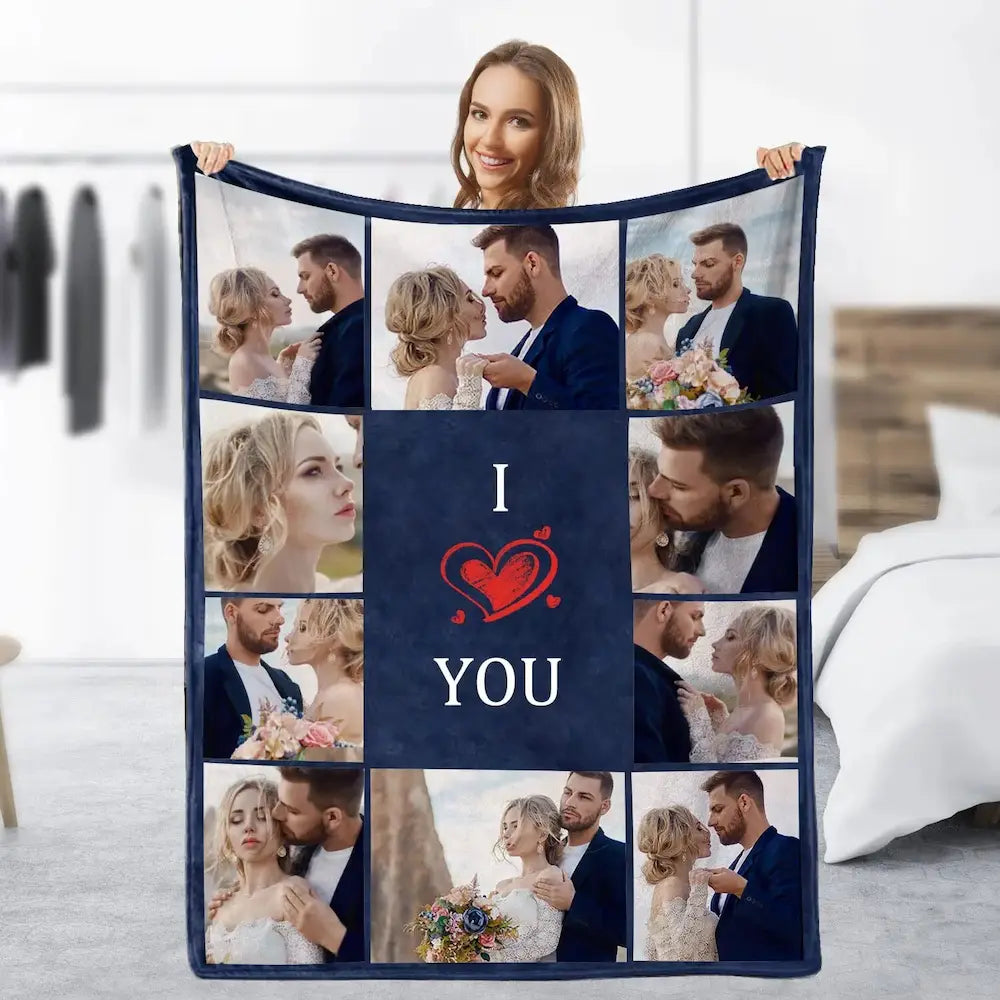 Plaid Personnalise I Love You