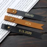 marque page cuir personnalise