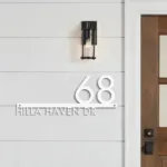plaque numero maison moderne blanc