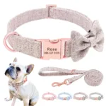 collier personnalisable chien avec laisse collier pour chien