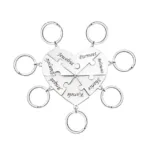 porte cle famille personnalisable argent 2 porte cles