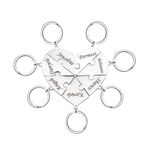 porte cle famille personnalisable argent 2 porte cles