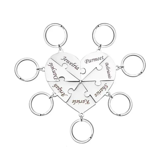 porte cle famille personnalisable argent 2 porte cles