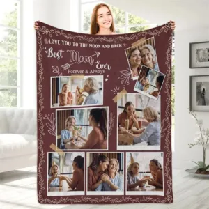 plaid personnalise maman