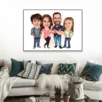Personalisierte Familienillustration - Image